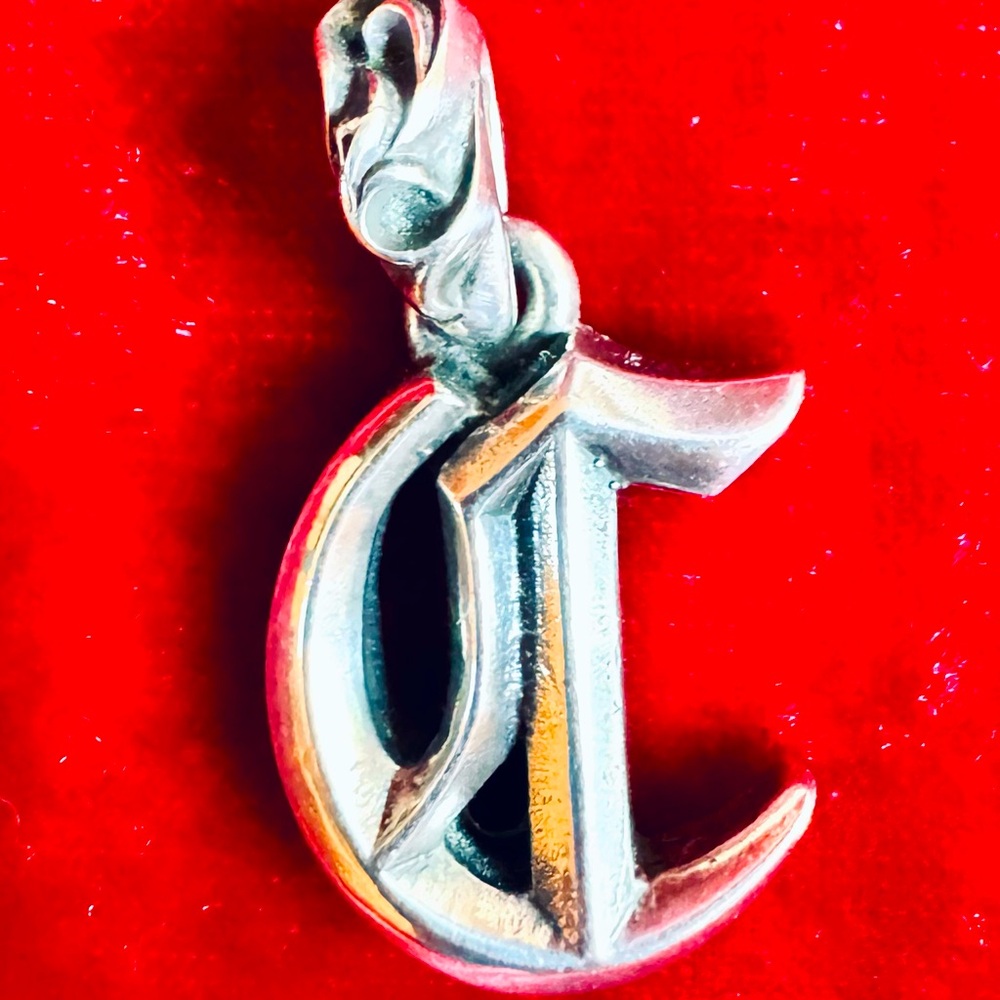 Iconic Authentic Chrome Hearts Letter ‘C’ Sterling Silver Pendant